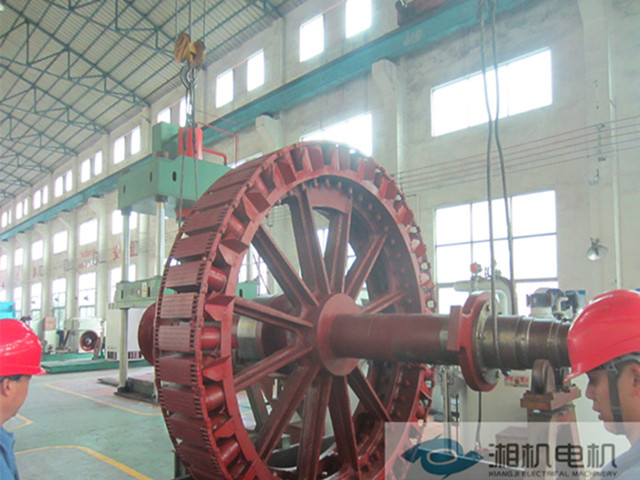 中山陽關泵站3250KW同步電機大修
