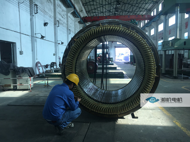 8100KW電機更換定子線圈